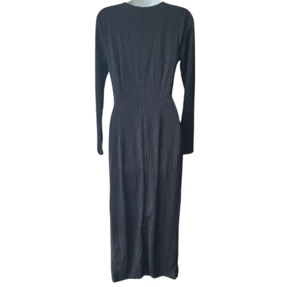 MinkPink Leila Dress Black Sz Large Cutout Longsleeve Whimsigoth Romantic Sexy - Picture 6 of 11